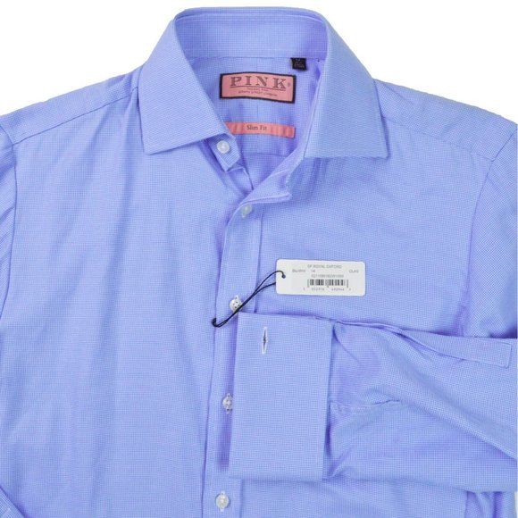New Thomas Pink Mens Dress Shirt 4 Slim 
